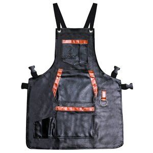 Forgica Men Women Barber Apron With Pockets Waterproof Kitchen Chef Apron